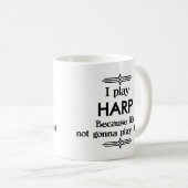 Mug Harp Play Itself Funny Deco Music (Devant droit)