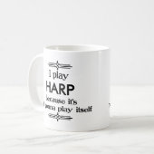 Mug Harp Play Itself Funny Deco Music (Devant gauche)