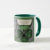 Mug Harpe d'argent, Shamrock, St. Patrick's Day, Vinta (Devant droit)