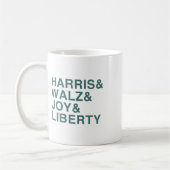 Mug Harris Et W Et Joie Et Liberté Shirt Kamala Harr (Gauche)