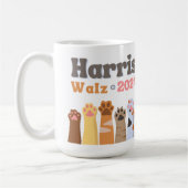 Mug Harris Walz 2024 Cat Paws Chat Ladies Democrat (Gauche)