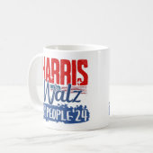 Mug Harris Walz 2024 Pour le Peuple Élection Démocrate (Devant gauche)