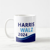 Mug Harris Walz 2024 pour le président Blue Wave (Gauche)