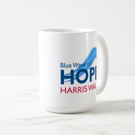 Mug Harris Walz Blue Wave of Hope (Devant droit)