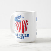 Mug Harris Walz Élection du Parti Démocrate 2024 (Devant gauche)