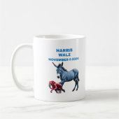 Mug Harris/Walz, vote bleu, éléphant d'âne, élections (Gauche)