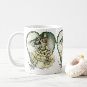 Mug Harrison Fisher vintage, mariée et marié de Noël