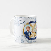 Mug Harry+Meghan bleu minuit marbré (Devant gauche)