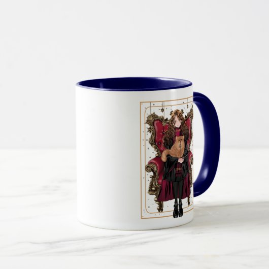 Mug HARRY POTTER™ | Anime Hermione Granger assis (Devant droit)