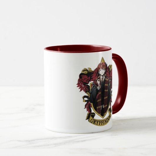 Mug HARRY POTTER™ | Anime Ron Weasley House Crest (Devant droit)
