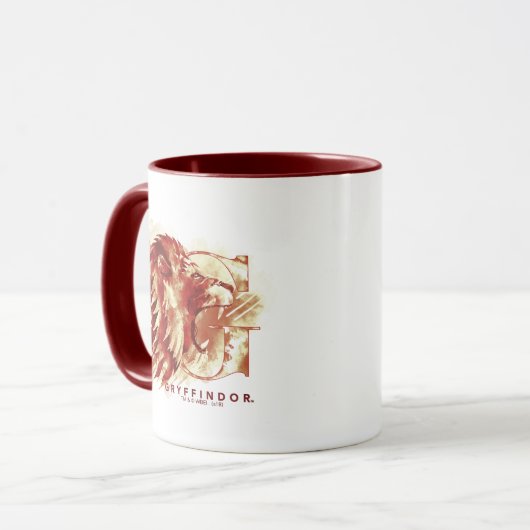 Mug Harry Potter | Aquarelle Lion GRYFFINDOR™ (Devant gauche)