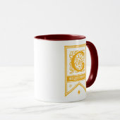 Mug Harry Potter | Bannière Monogramme Gryffindor (Devant droit)