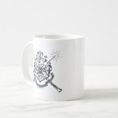 Mug Harry Potter | Blason de Poudlard aux baguettes cr (Devant gauche)