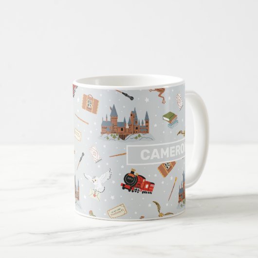 Mug Harry Potter Cartoon Hogwarts Pattern (Devant droit)