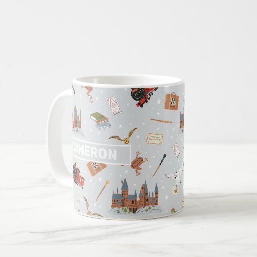 Mug Harry Potter Cartoon Hogwarts Pattern (Devant gauche)