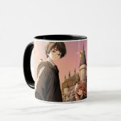 Mug HARRY POTTER™ Hermione & Ron HOGWARTS™ Scène d'ani (Devant gauche)