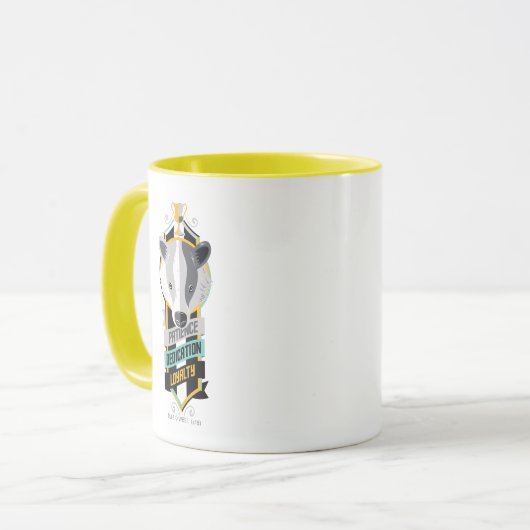 Mug Harry Potter| HUFFLEPUFF™ House Traits Sigil (Devant gauche)