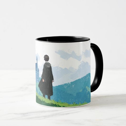 Mug HARRY POTTER™ Surplombant le château HOGWARTS™ (Devant droit)