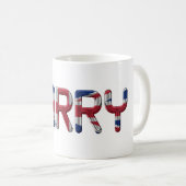 Mug Harry UK Nom du drapeau Union Jack Typographie (Devant droit)