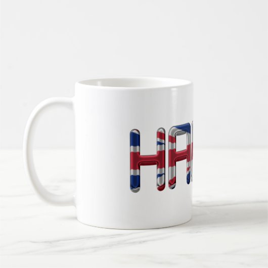 Mug Harry UK Nom du drapeau Union Jack Typographie (Gauche)