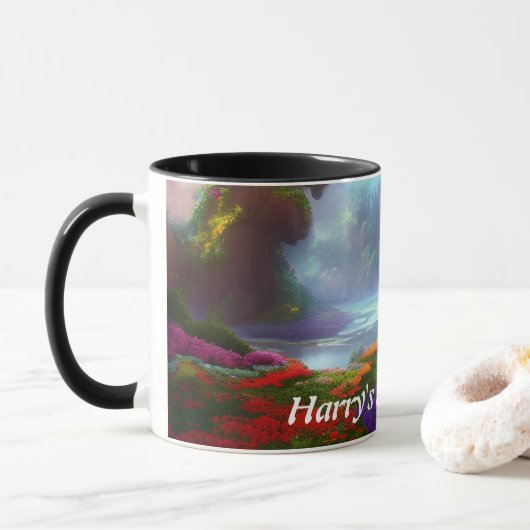 Mug Harry's Morning Tea Personnalisé sur mesure (Avec donut)