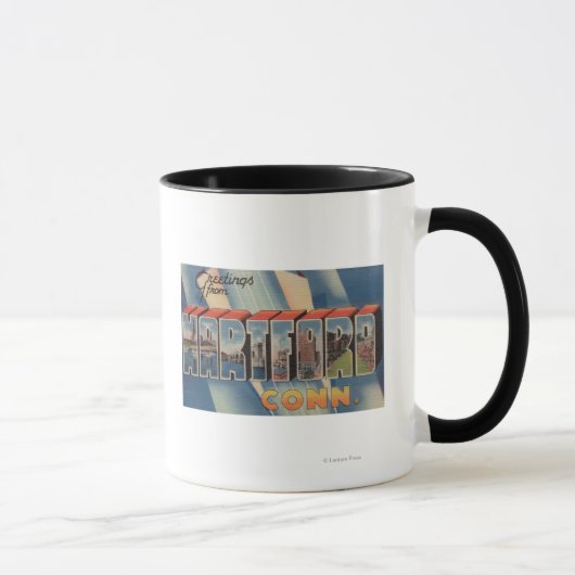 Mug Hartford, Connecticut - Scènes de grandes lettres  (Droite)