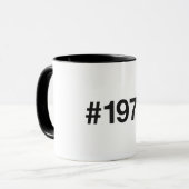 Mug Hashtag 1976 49 Anniversaire (Devant gauche)