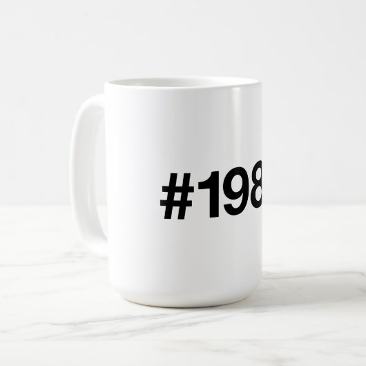 Mug Hashtag 1982 43 Anniversaire (Devant gauche)