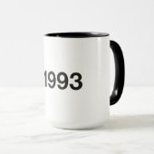 Mug Hashtag 32 Anniversaire 1993 (Devant droit)