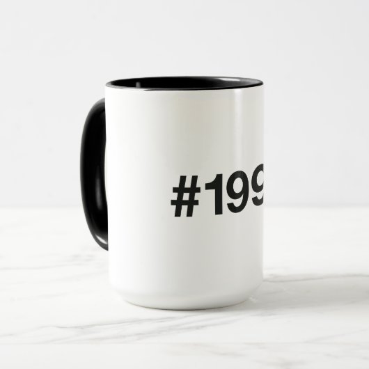 Mug Hashtag 32 Anniversaire 1993 (Devant gauche)
