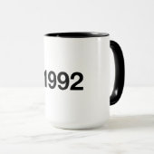 Mug Hashtag 33 Anniversaire 1992 (Devant droit)