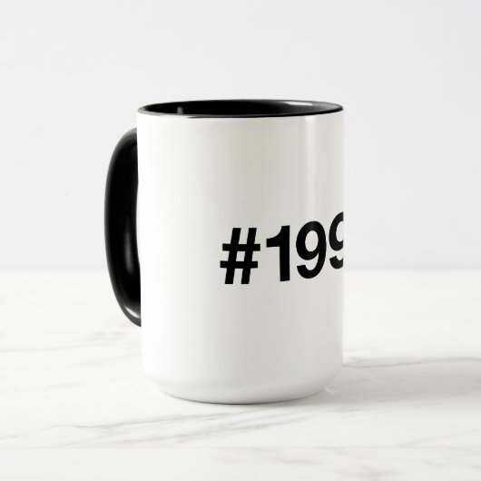 Mug Hashtag 33 Anniversaire 1992 (Devant gauche)