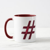 Mug Hashtag a personnalisé, avec votre choix de (Gauche)