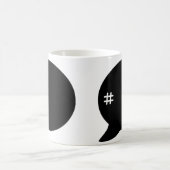 Mug Hashtag # Coupe de café (Centre)