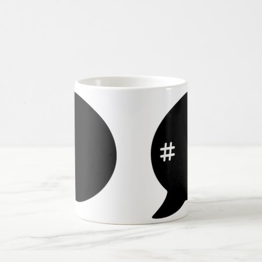 Mug Hashtag # Coupe de café (Centre)