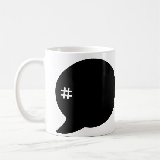 Mug Hashtag # Coupe de café (Gauche)