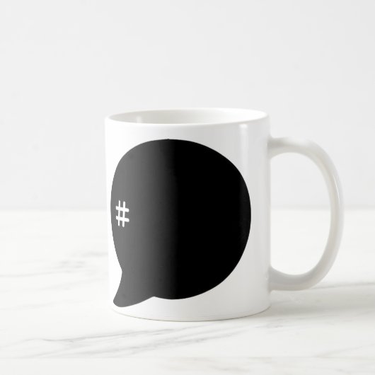 Mug Hashtag # Coupe de café (Droite)