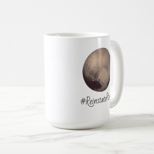 Mug Hashtag Rétablir Pluto (Devant droit)