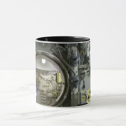 Mug hatch on an old retro submarine (Centre)