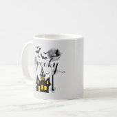 Mug Hauné House Flying Witch Halloween Éffrayant (Devant gauche)
