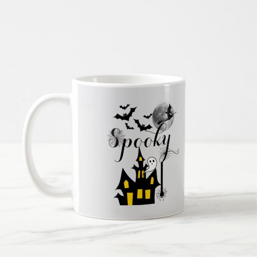 Mug Hauné House Flying Witch Halloween Éffrayant (Gauche)