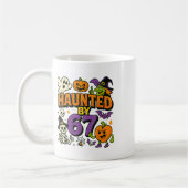 Mug Haunted 67 Meme Six Seven 6-7 Funny Internet Joke (Gauche)