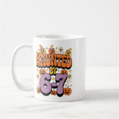 Mug Haunted 67 Meme Six Seven 6-7 Funny Internet Joke (Gauche)