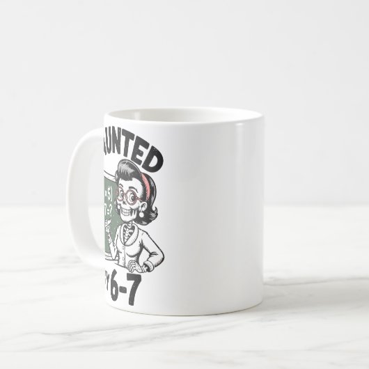 Mug Haunted 67 Skeleton Math Teacher Halloween Costume (Devant gauche)