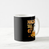 Mug Haunted By 67 Funny Reading Ghost And Pumpkin Hall (Devant droit)