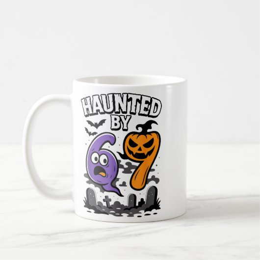 Mug Haunted By 67 - Y Ghost Et Citrouille Halloween Co (Gauche)