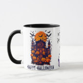 Mug Haunted Citrouille De Maison Et Fantôme (Gauche)