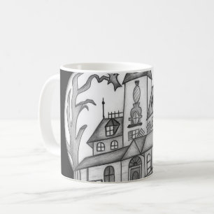 Mug Haunted House and Bats Halloween