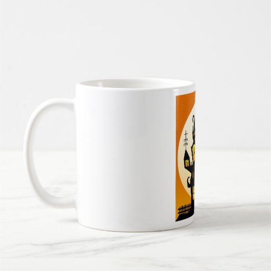 Mug Haunted Maison Et Lune (Gauche)