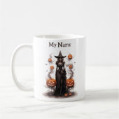 Mug Haunted Name Magic : Halloween Witch Customisée Co (Gauche)